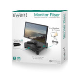Elevador Soporte Monitor Ewent Ew1280 Con Cajon Negro Regulable En Altura