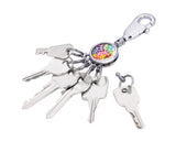 Llavero Troika Colourful Leaves De Anilla Multicolor, Plata