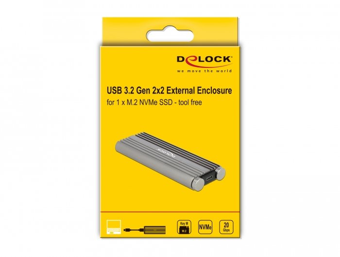 Delock Caja Externa Ssd Pcie Nvme M.2 Usb Type-C 