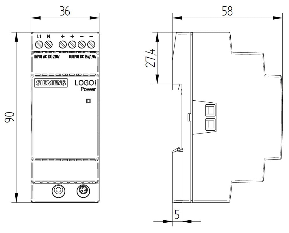 Siemens 6ep3321-6sb10-0ay0 6ep33216sb100ay0 Sps-Powermodul - Pc-/Server Fuente De Alimentación