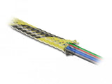 Delock 20757 Funda Trenzada Estirable 2 M X 50 Mm, Color Negro-Amarillo