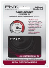 Lector De Tarjetas Externo Pny High Performance Reader 3.0 Usb 3.2 Gen 1 [3.1 Gen 1] Negro