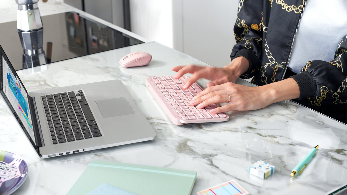 Teclado (Nordic) Logitech Mx Teclas Mini Swe (W), Rosa