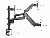Gembird Desk Mounted Adjustable Mounting Arm For 3 Monitors - Full-Motion