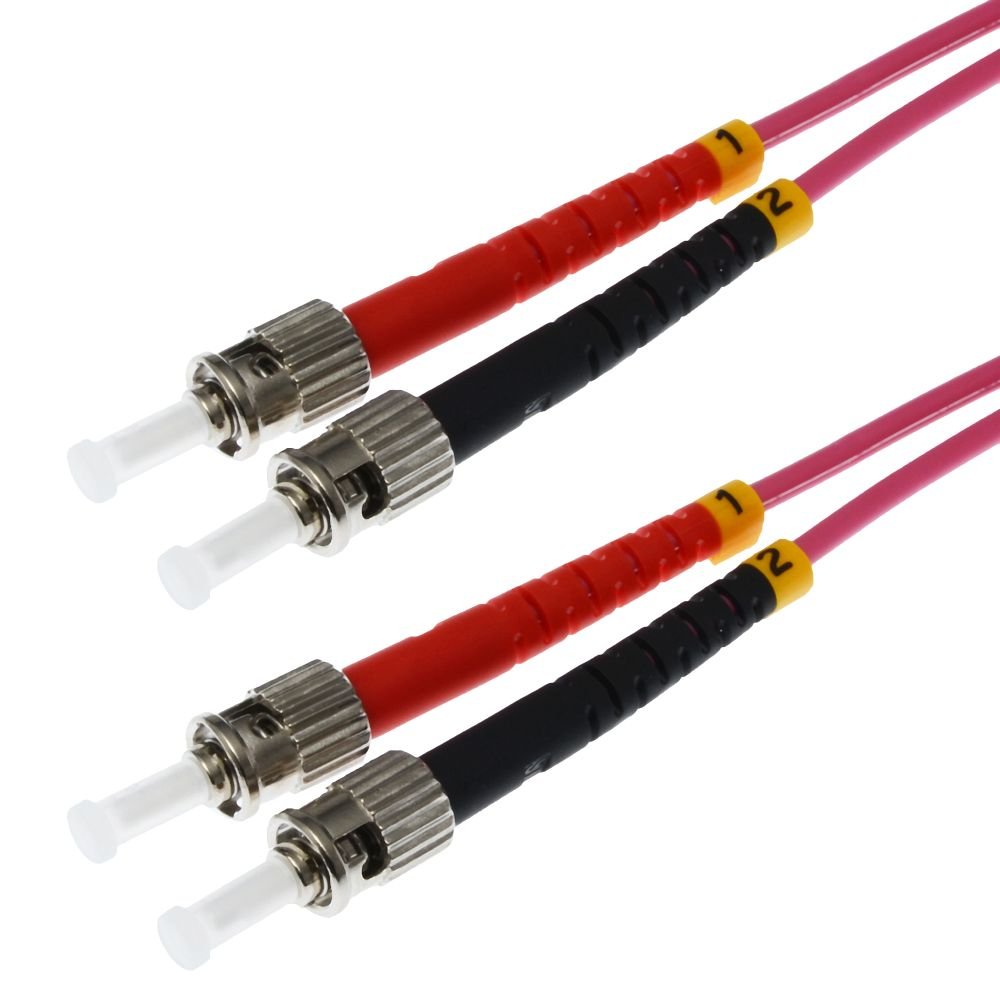 Cable Helos 10m Om4 St  De Fibra Optica 2x St Violeta
