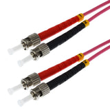 Cable Helos 10m Om4 St  De Fibra Optica 2x St Violeta