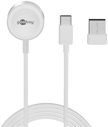 EAN 4040849653438 - Goobay 65343 cargador de dispositivo móvil Reloj inteligente Blanco Corriente alterna Cargador inalámbric imagen 1