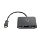 Tripp Lite U444-06n-H4ub-C Adaptador Usb-C A Hdmi 4k Con Puerto Usb-A Y Carga Pd, Hdcp, Negro