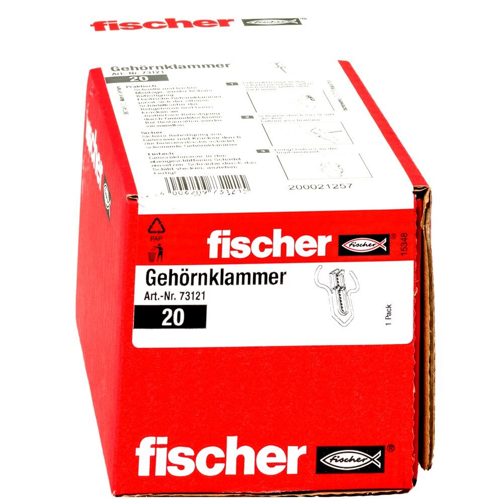 Fischer Heltsklammer Gray, 20 Piezas, Para La Audición De Ciervos Y El Krucken 073121