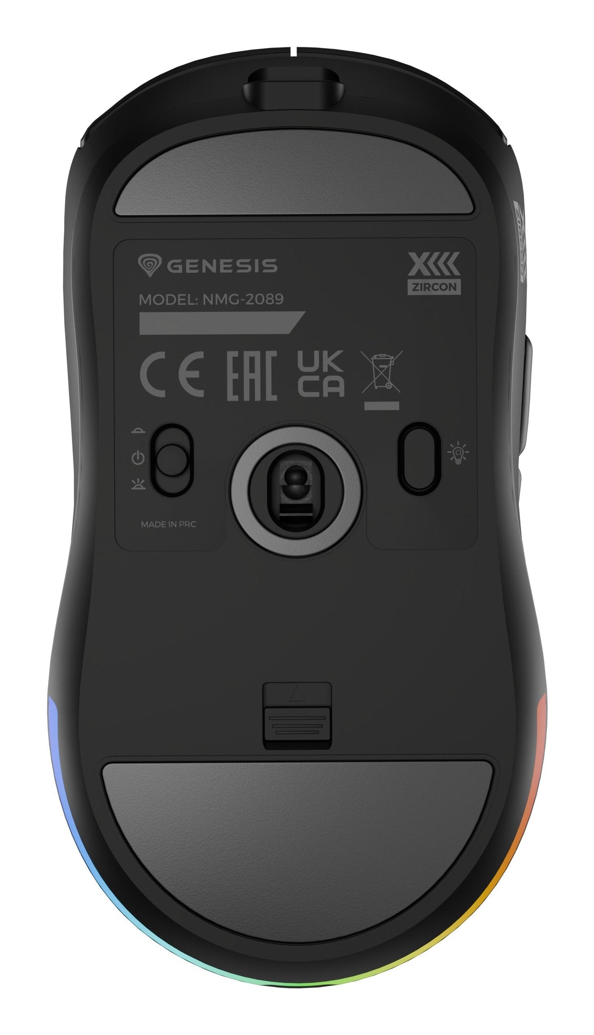 Raton Gaming Genesis Zircon Xiii Customizable Inalambrico 26000 Dpi Negro