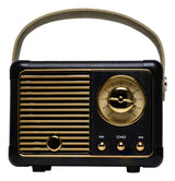 Denver Btp-203b Mini Bt-Lautsprecher Retro-Design Schwarz