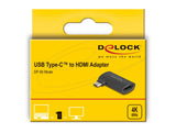 Delock Usb Type-C Conector Macho A Hdmi Conector Hembra (Dp Alt Mode) Adapter 4k Angulado
