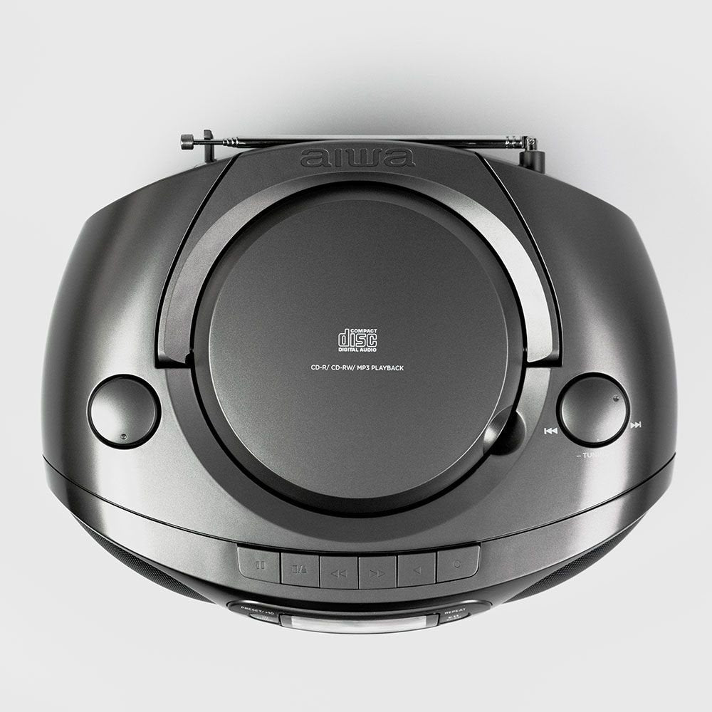 Radio Cd-Casete Aiwa Boombox Bbtc-550mg Gris Casete/Cd/Usb/Bt/Mp3/Fm Pll/Aux In 3.5mm/2x3w Bbtc-550mg