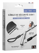 EAN 3303170118924 - T'nB MCAV3IN1KEY accesorio para cable Bloqueo de seguridad de cables imagen 6