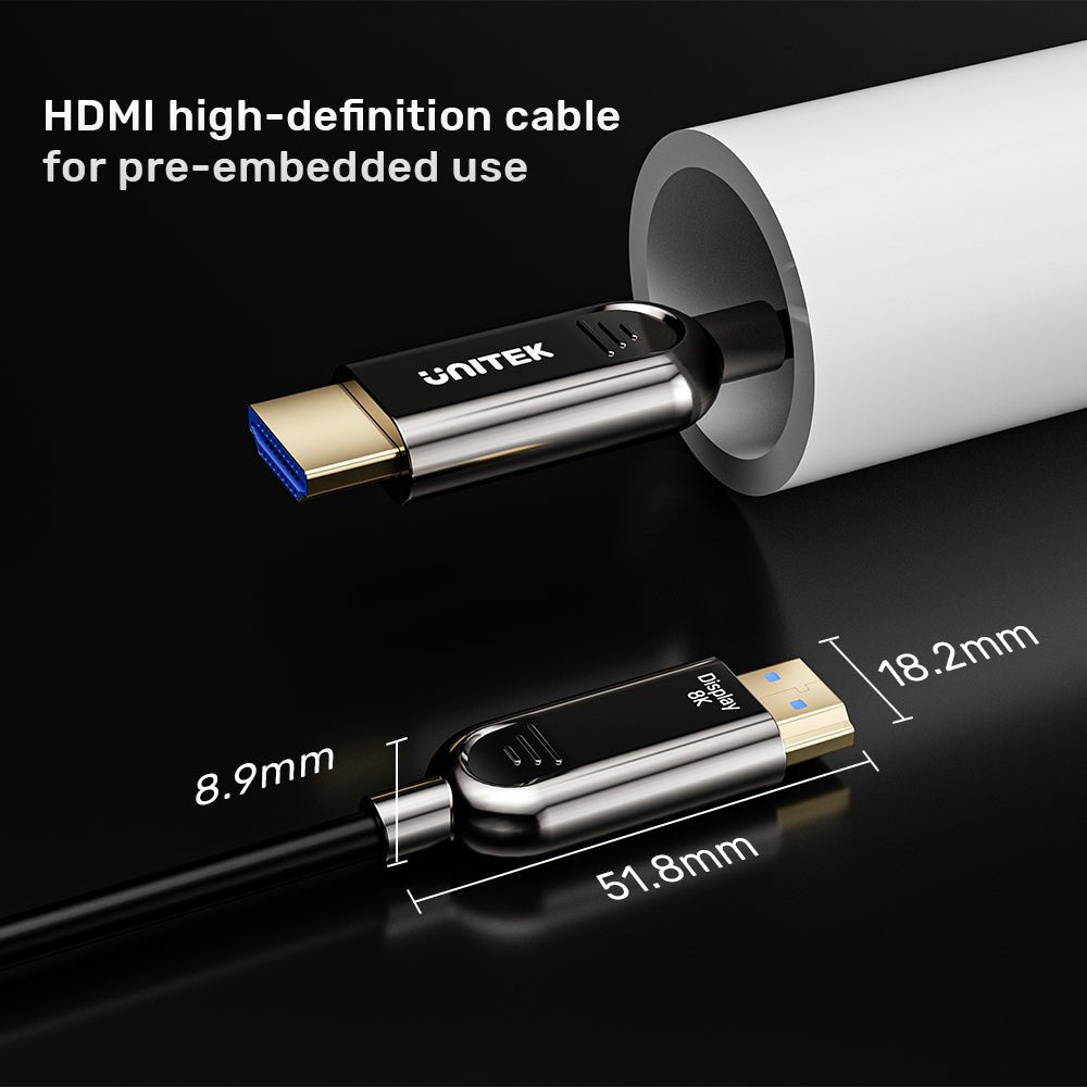 Cable Óptico Hdmi 2.1 Aoc Unitek C11085gy01-10m