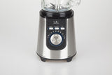 Batidora De Vaso Jata Bt1034 1200w Cuchillas Acero Inox Dentadas 3 Pulsadores (Batido Pulse Picahielo) Cuerpo Acero Inox Jarra Cristal 1.8l