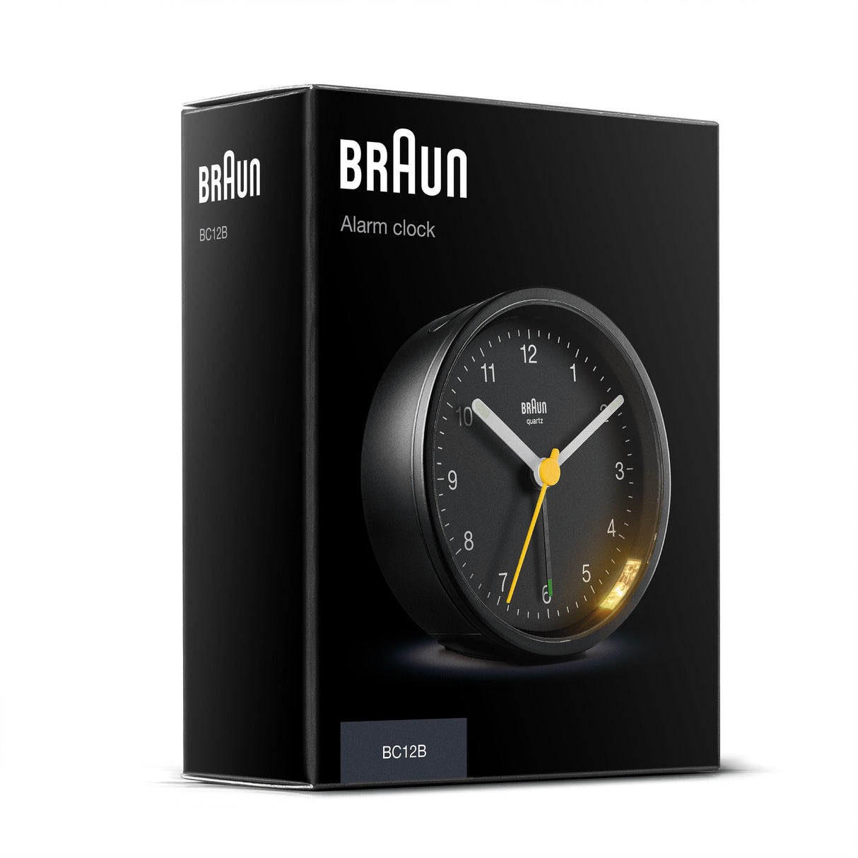 Braun Bc12, Reloj Despertador Analógico, Alrededor, Negro, Analógica, Amarillo, Batería
