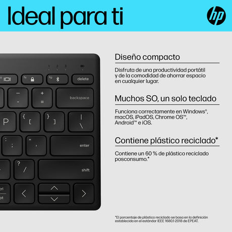 EAN 0196548516445 - HP 355 Compact Multi-Device Keyboard teclado Hogar Negro imagen 10