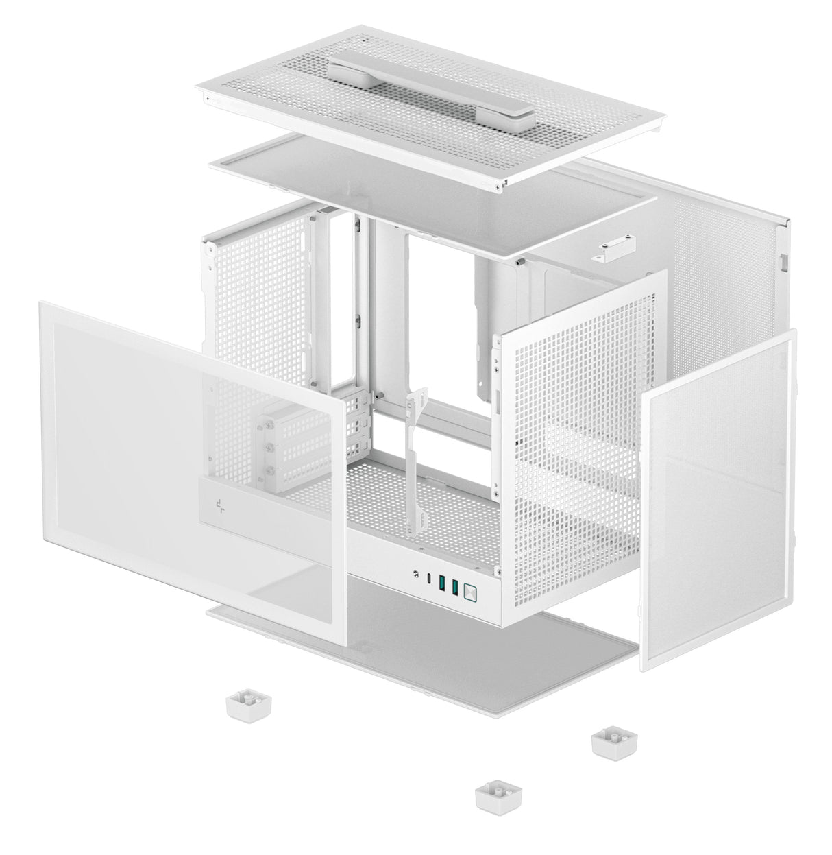 Caja Pc  Micro-Atx Semitorre Deepcool Ch160 Wh Blanca R-Ch160-Whngi0-G-1