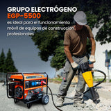 Extralink Ex.30356 Motor-Generador 5000 W 25 L Gasolina Negro, Naranja