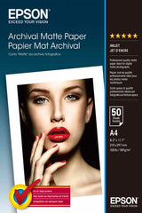 Papel Epson Mate Larga Duracion A4 50 Hojas, 192gr.
