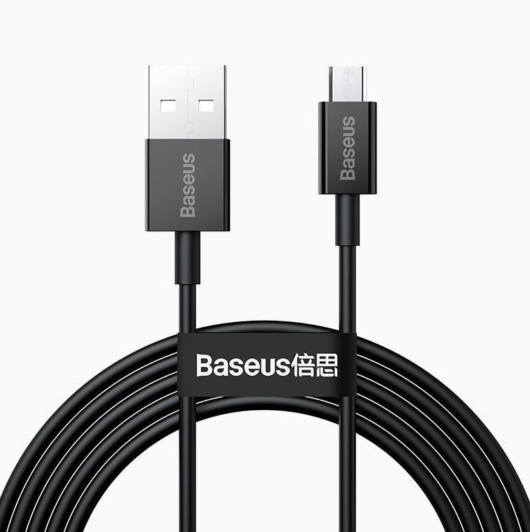 Baseus Data Cable Micro-Usb  (2m) 2.0a Superior Series Black Camys-A01