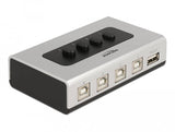Delock Umschalter Usb 2.0 Mit 4 X Typ-B Buchse Zu 1 X Typ-A Buchse Manuell Bidirektional