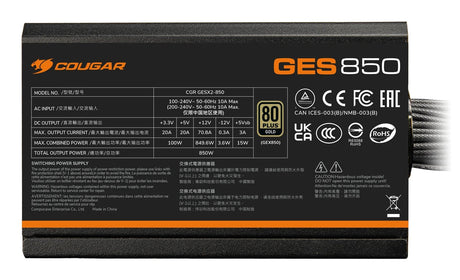 EAN 4710483779404 - COUGAR GES 850 unidad de fuente de alimentación 850 W 20+4 pin ATX ATX Negro imagen 5