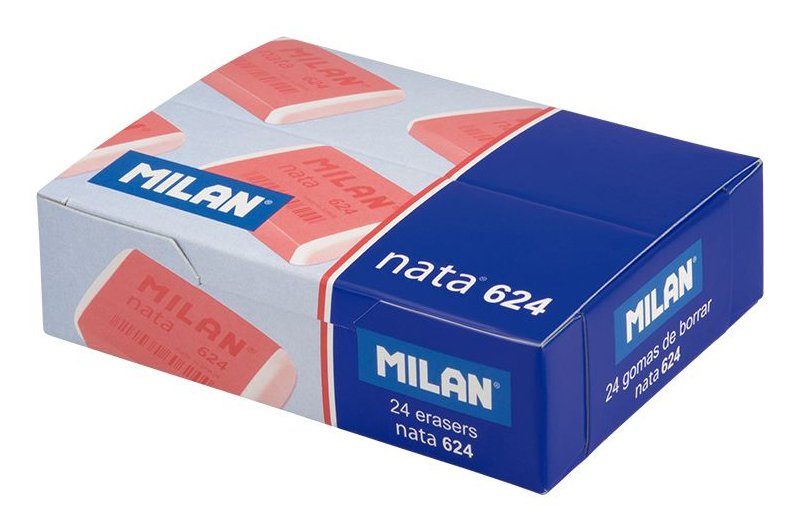 Milan Goma 624 Nata 3,9x2,7x0,9 Cm Blanco -Caja 24u-