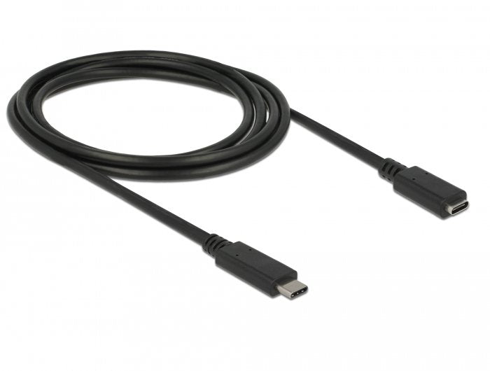 Delock Cable Usb-C Extension M/H 2m  Negro 3.1, 3 A