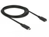 Delock Cable Usb-C Extension M/H 2m  Negro 3.1, 3 A