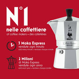 Cafetera Italiana Bialetti Moka Express 0,06 L Aluminio, Negro