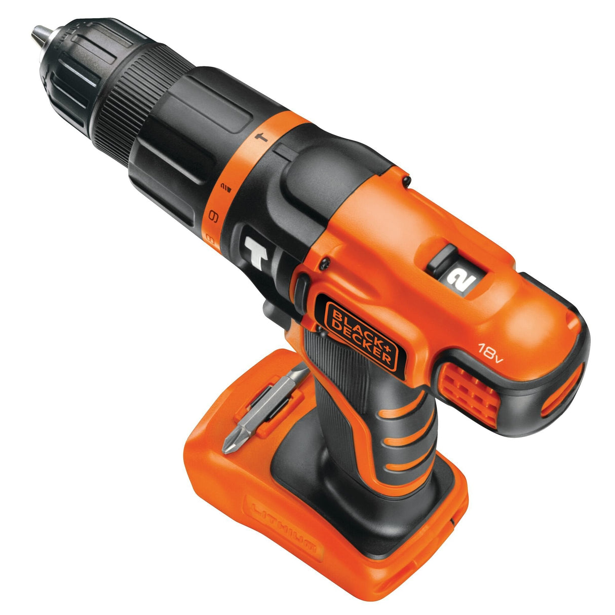 Black+Decker Bdch188n 1350 Rpm Negro, Naranja, Martillo Atornillador Negro/Naranja, Taladro De Pistola, 1 Cm, 1350 Rpm, 2,5 Cm, 1 Cm, 400 Rpm