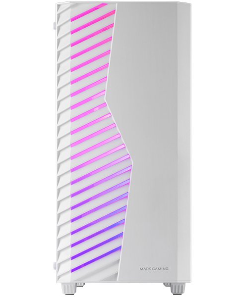 Caja Semitorre Atx Mc-Volt Argb Blanco Mars Gaming <Div Class='Especificaciones'>. Int.: 2x3.5,2x2.5/ 1xusb3.0, 2xusb2.0/ Audio In/Out.