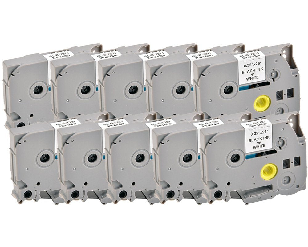 G&G 10 Schriftbänder Compatible Zu Brother Tze-221