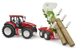 Brother Roadmax Tractor Con Un Remolque Trasero Y 3 Troncos De Árboles, Jugando Vehículo 03453