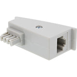 Adaptador Inline Tae-F Dsl, Enchufe Tae-F A Conector Hembra Rj45, 8p2c Para Fritzbox, Gris
