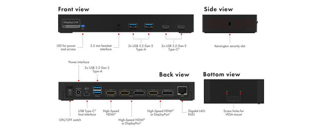EAN 4250078173342 - ICY BOX IB-DK2246AC Alámbrico USB 3.2 Gen 2 (3.1 Gen 2) Type-A Negro imagen 2