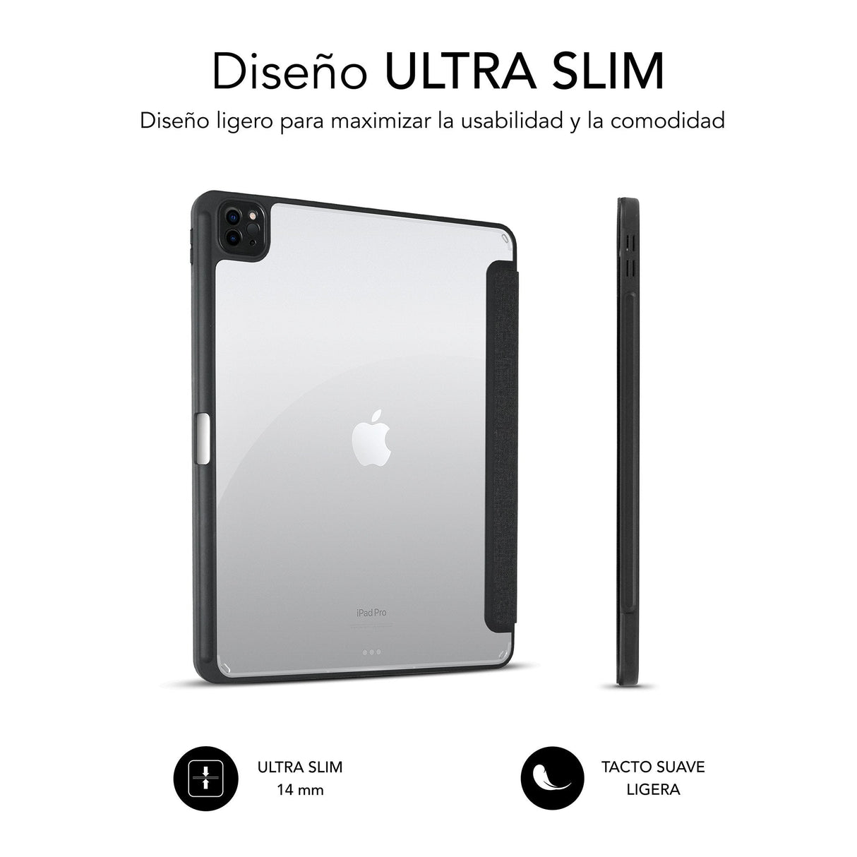 EAN 8436586742751 - SUBBLIM SUBCST-5SC400 funda para tablet 27,9 cm (11") Folio Negro, Transparente imagen 3