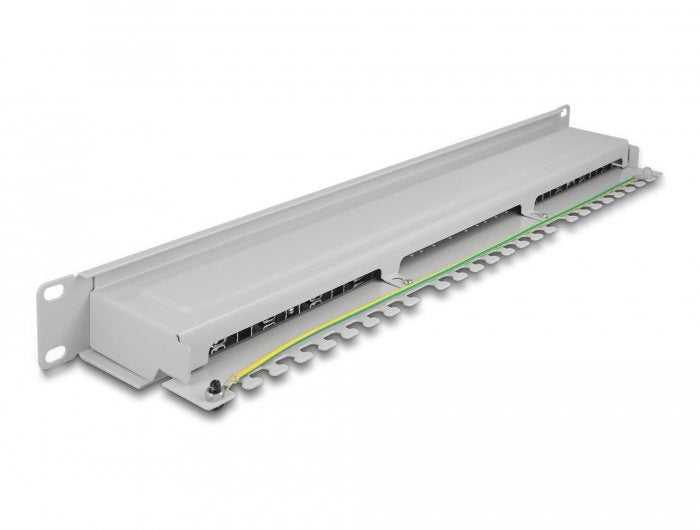 Delock Panel De Conexiones De 19" De 16 Puertos Cat.6a 1u Gris