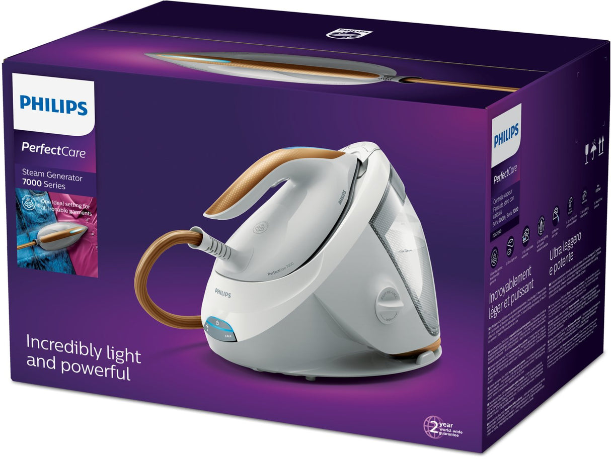 EAN 8720389001222 - Philips 7000 series PSG7040/10 estación plancha al vapor 2100 W 1,8 L Suela SteamGlide Elite Oro, Blanco imagen 13