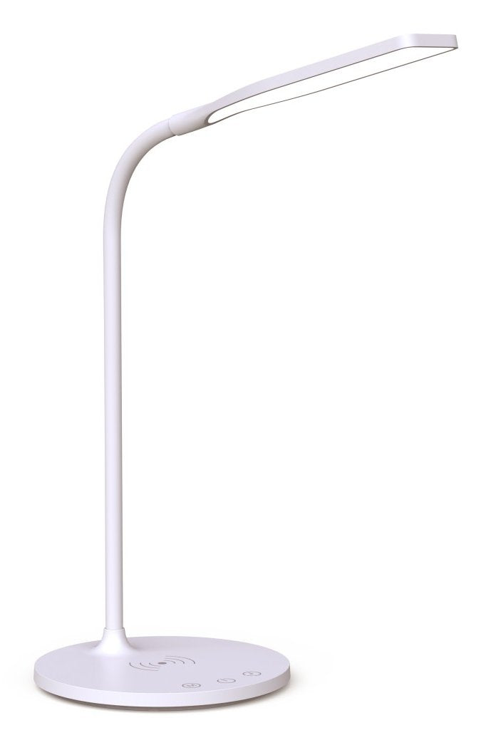 Techly I-Lamp-Dsk10 Lámpara Led De Escritorio Táctil De 5.5w Con Cargador Qi De 15w