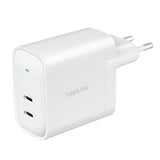 Cargador Logilink 2xusb-C 40 W Blanco