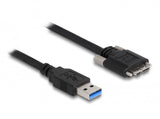 Delock Usb 5 Gbps Cable Typ-A Stecker Zu Typ Micro-B Stecker Mit Schrauben 0,5 M