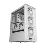 Caja Pc  Atx Mars Gaming Mc-T800 Frontal Airdot Mesh 4x Ventiladores Fdb Cablehatch Usb-C Blanco
