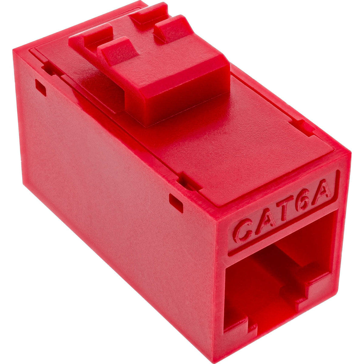Conector 8pcs. Pack Inline® Keystone Coupler Rj45 F/F, Unshielded, Cat.6a Utp, Rojo