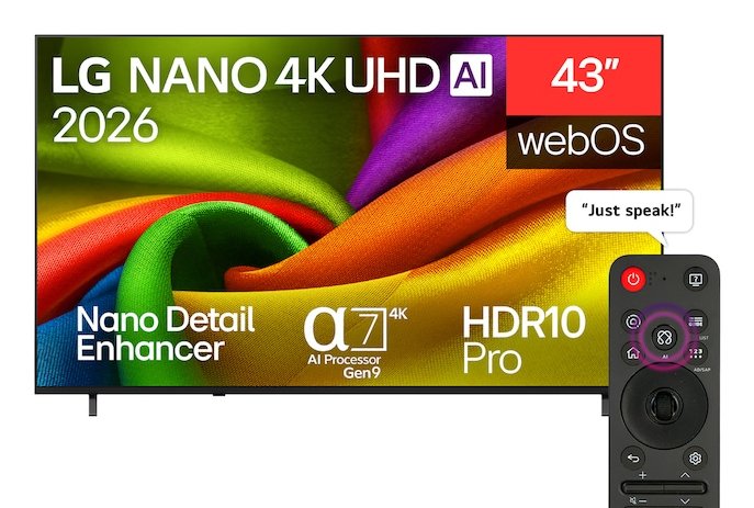 EAN 8806096738856 - LG NANO 4K UHD AI 43NU850B6LA 109,2 cm (43") 4K Ultra HD Smart TV Wifi Negro imagen 1