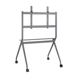 Aisens Soporte De Suelo Pro Con Rueda - 1 Bandeja Para Pantalla Interactiva/Tv 120kg De 50-86 - Negro