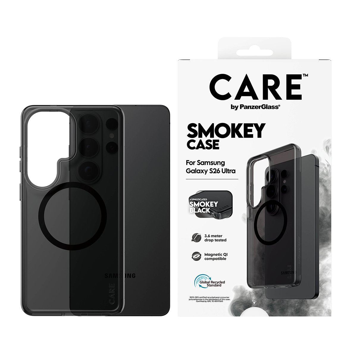 Panzerglass Care Urban Explorer Case Smokey Negro Qi Samsung Galaxy S26 Ultra