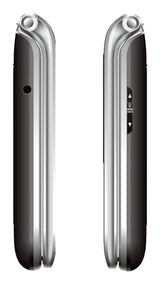Beafon Sl645plus Lte- 4g, Plateado Line, Móvil Plegable Con Teclas Grandes, Negro-Plateado